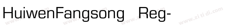 HuiwenFangsong   Reg字体转换